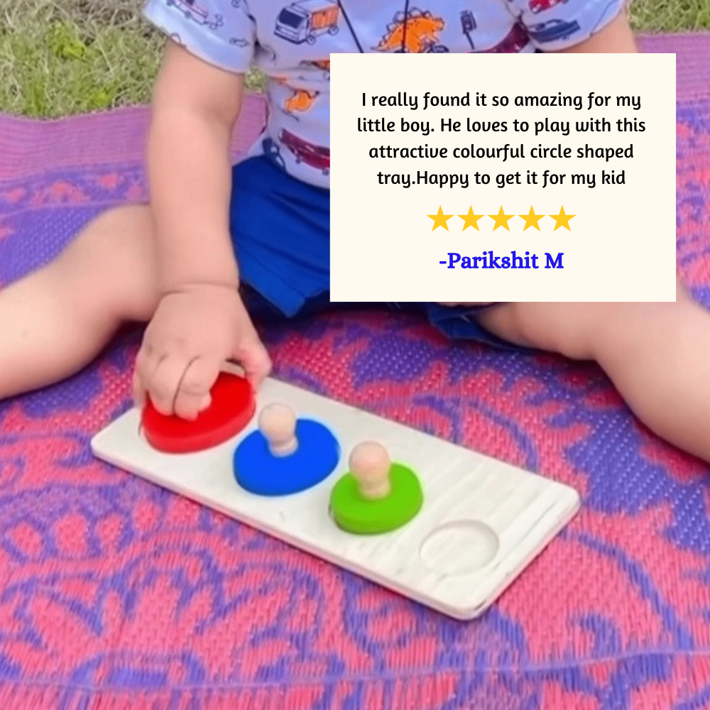 Wooden Shapes Tray Circle