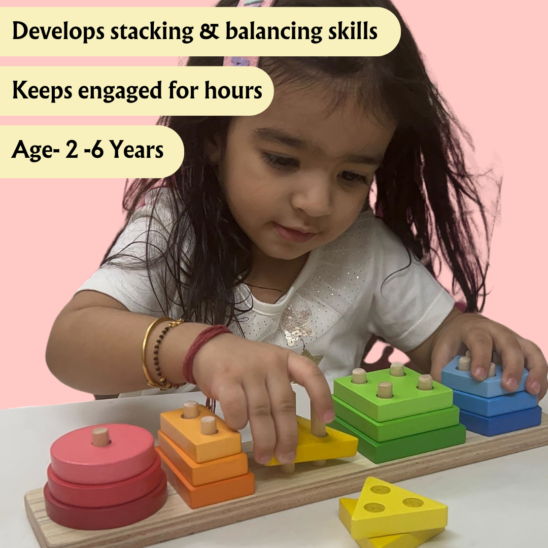 Shapes Stacker Toy - Learn 5 Shapes