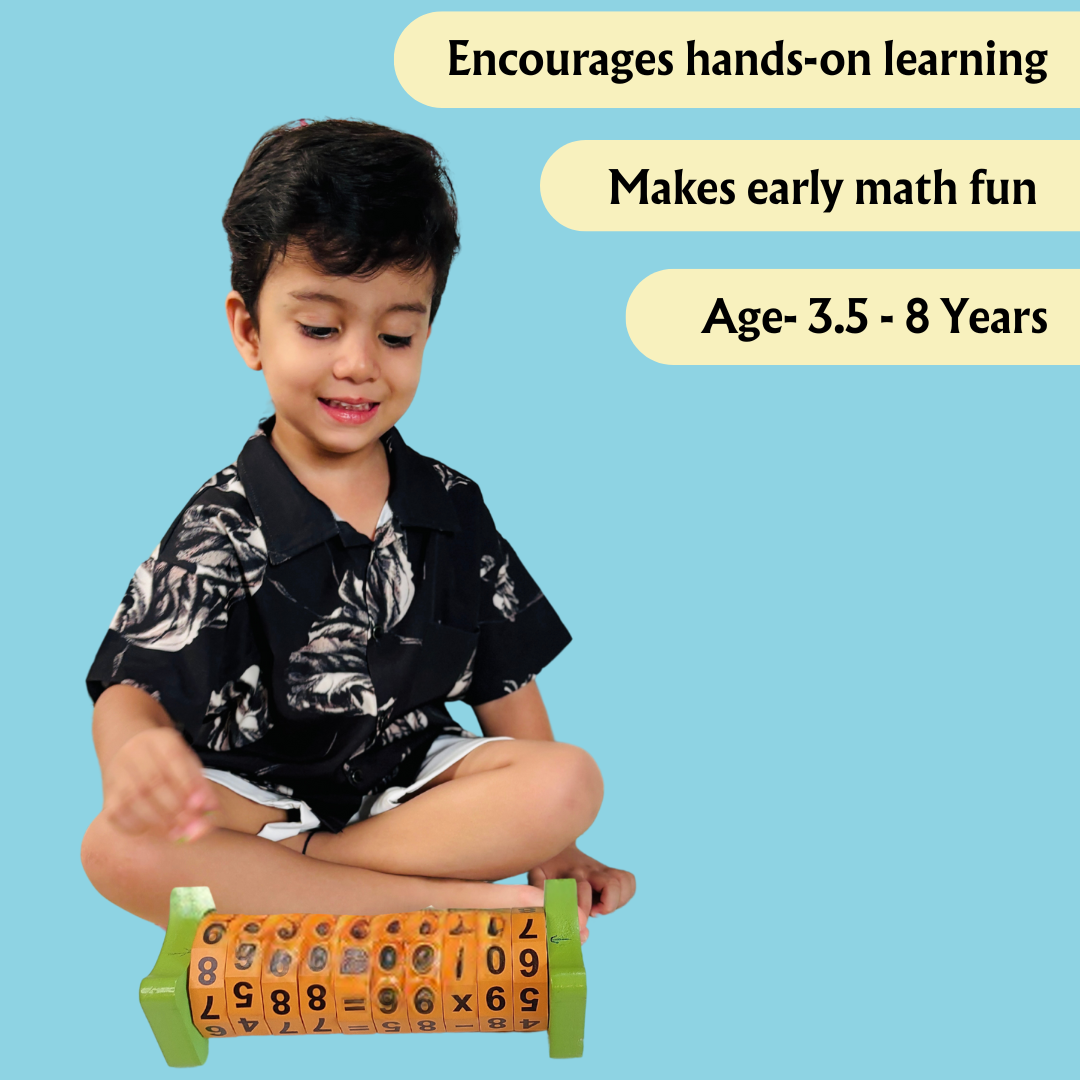 Wooden 4 Digit Math Wheel
