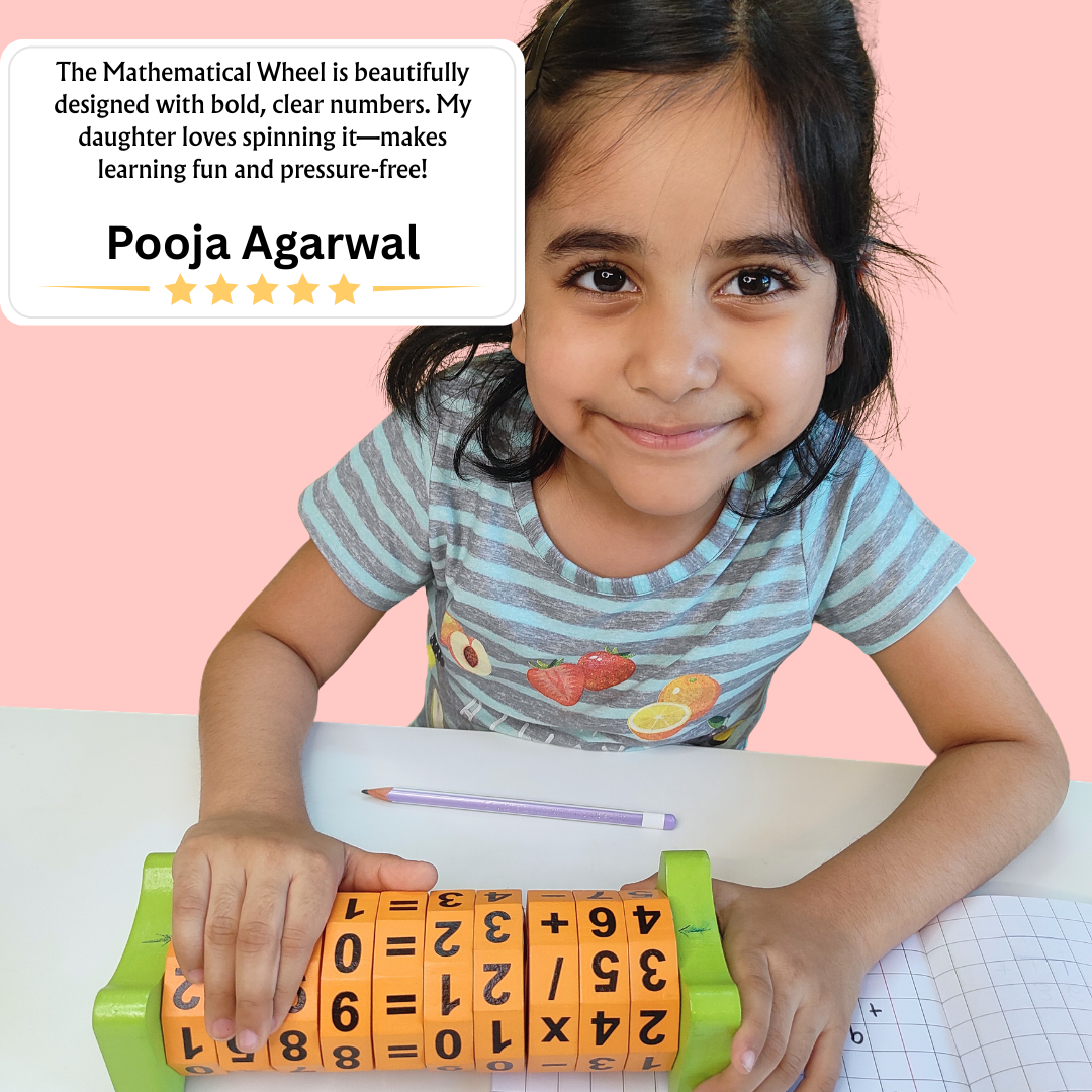 Wooden 4 Digit Math Wheel