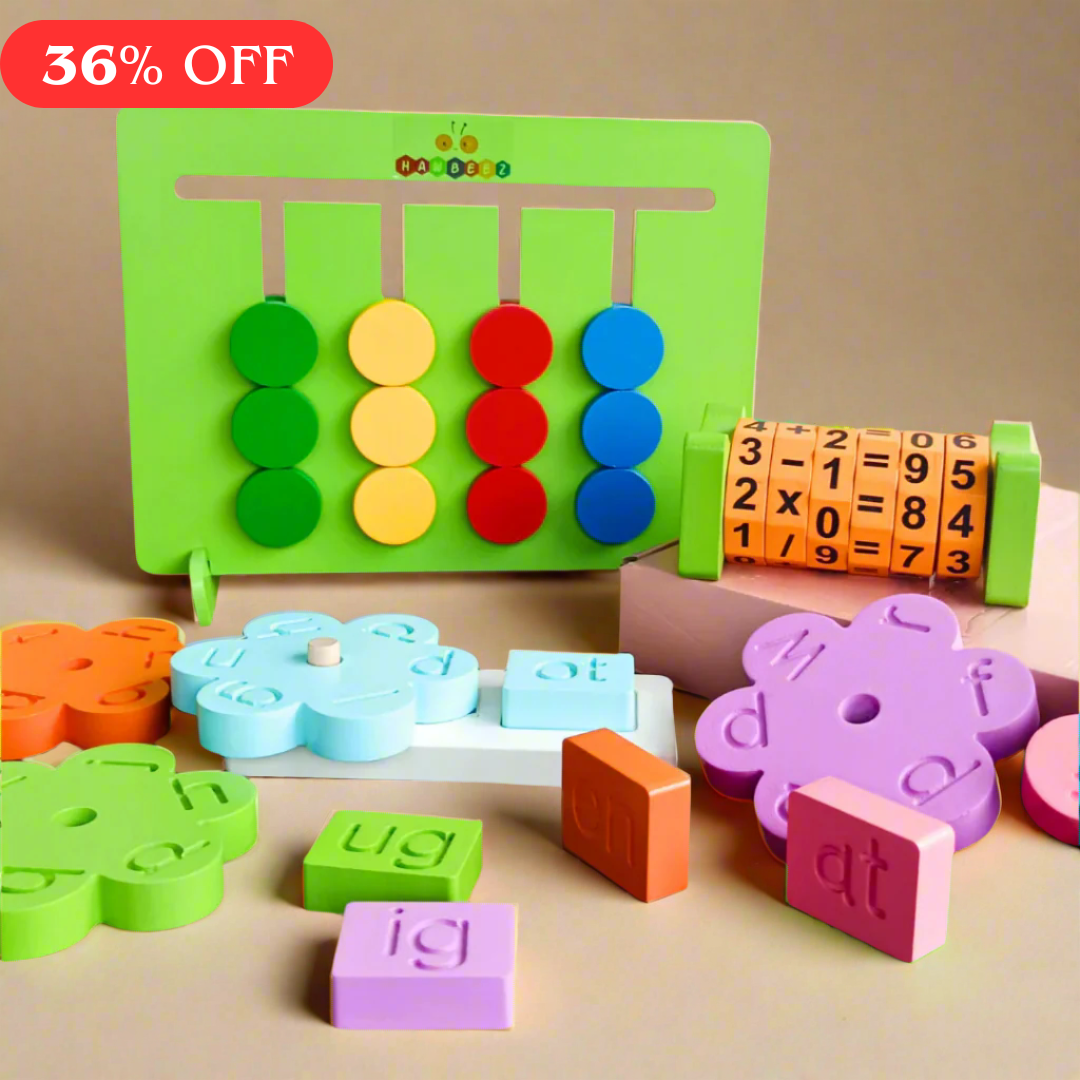 Logic game Toy, 3 Letter Words & Math Wheel combo
