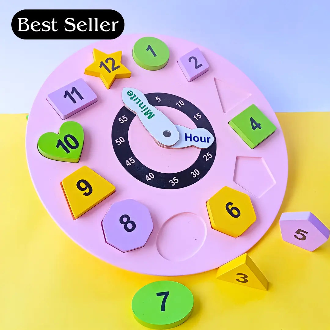 Montessori Wooden Puzzle Clock Toy