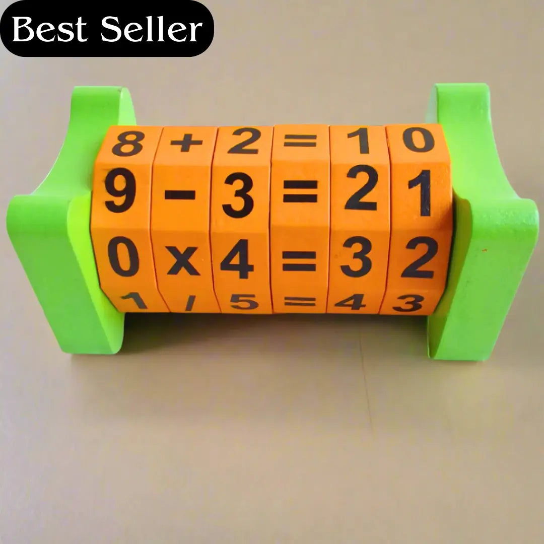 Montessori Wooden Math Wheel Toy