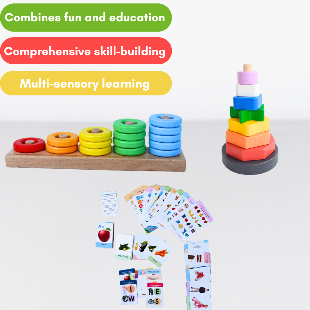 Ring Stacker , Flash Cards & Multi Shape Stacker Combo