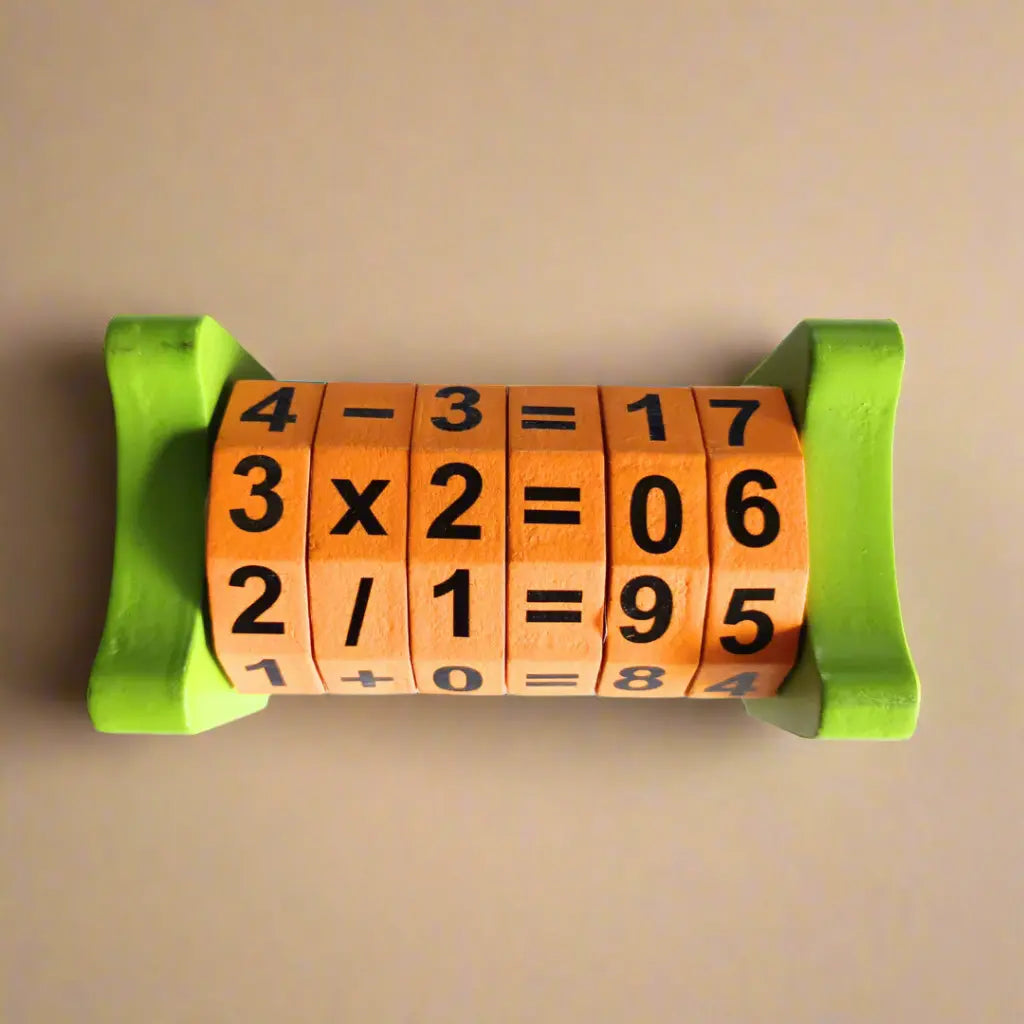 Educational Wooden Math Wheel Toy