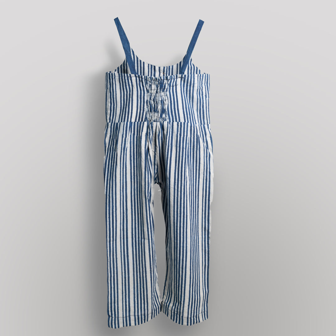 Dabu Print Ocean Breeze Pure Soft Cotton Jumpsuit
