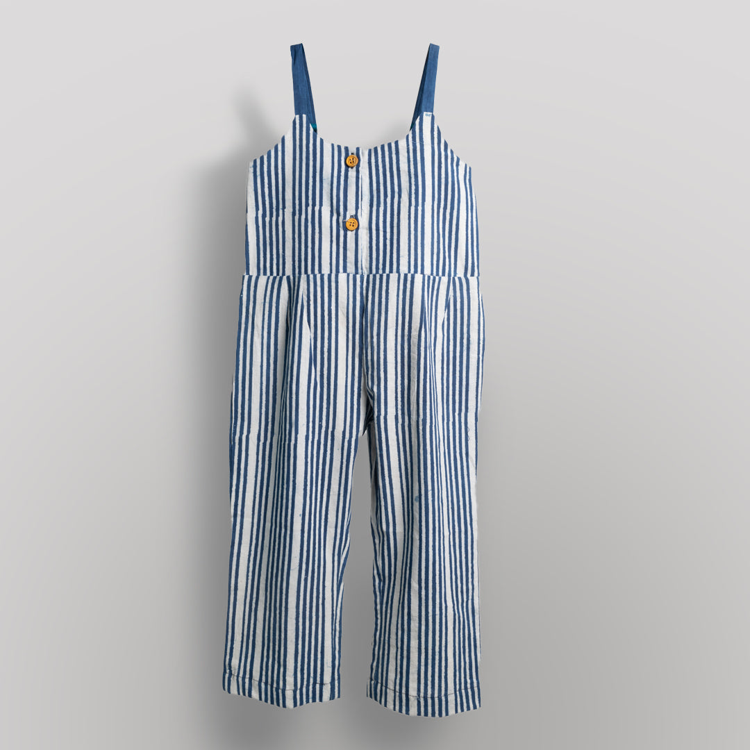Dabu Print Ocean Breeze Pure Soft Cotton Jumpsuit