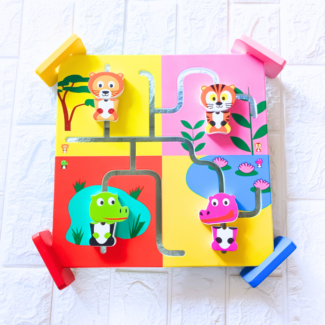 Wooden Jungle Maze Puzzle Toy