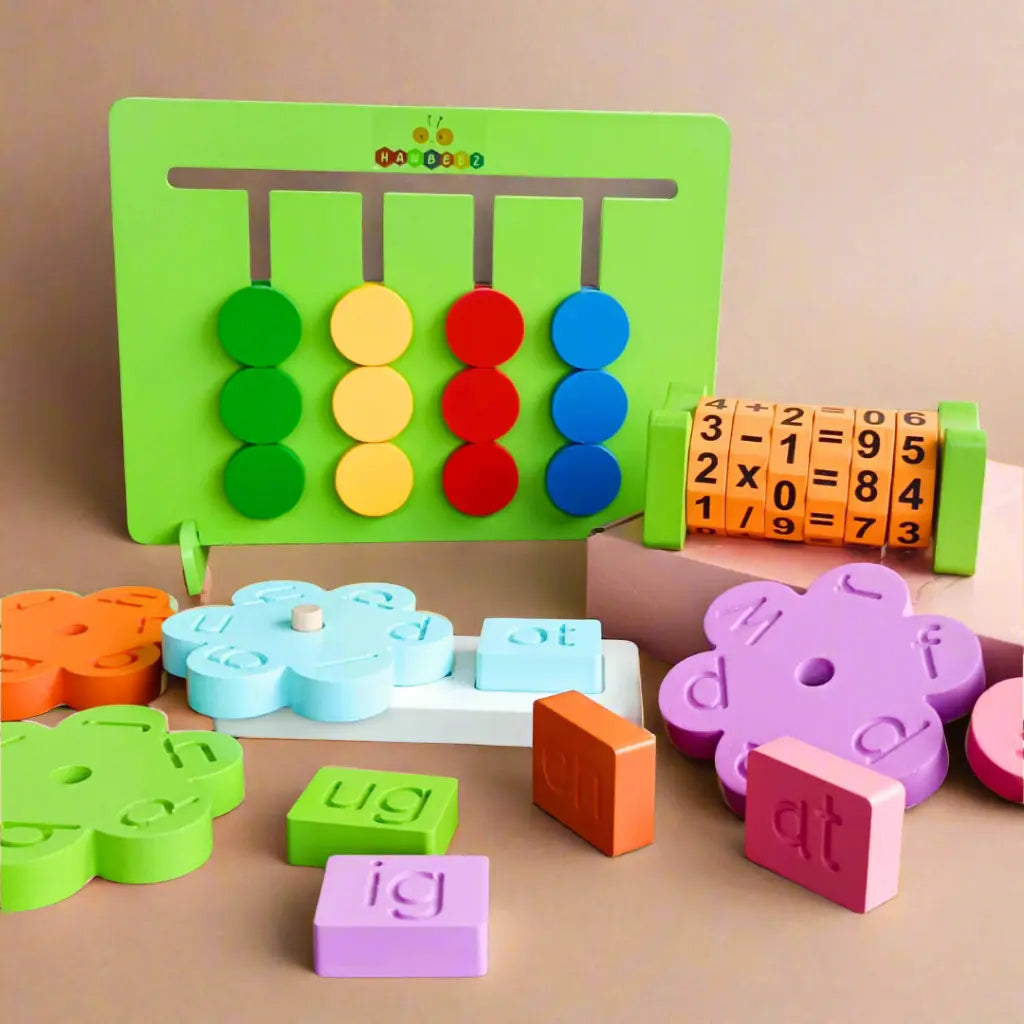 Logic game Toy, 3 Letter Words & Math Wheel combo