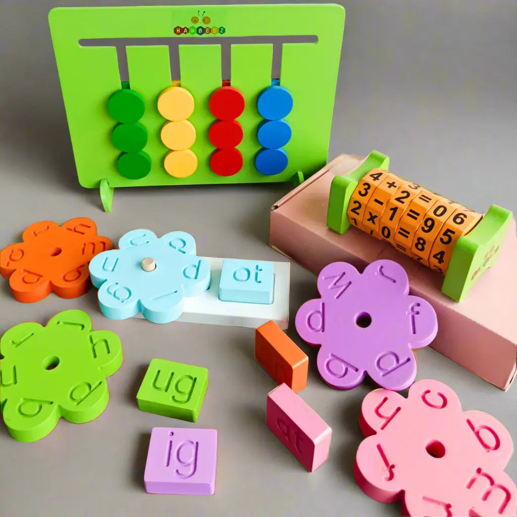 Logic game Toy, 3 Letter Words & Math Wheel combo