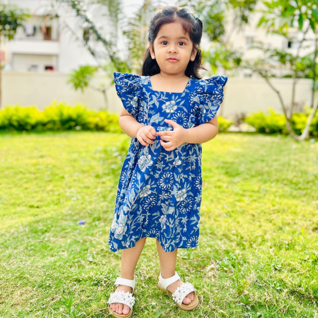 Pure Cotton Purple Dress