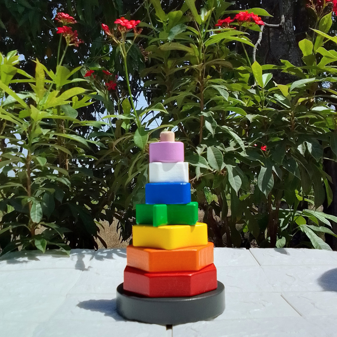 Wooden Multi Shapes Stacker