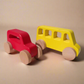 Wooden Vehicle Set With Garage ( Bus And Jeep)