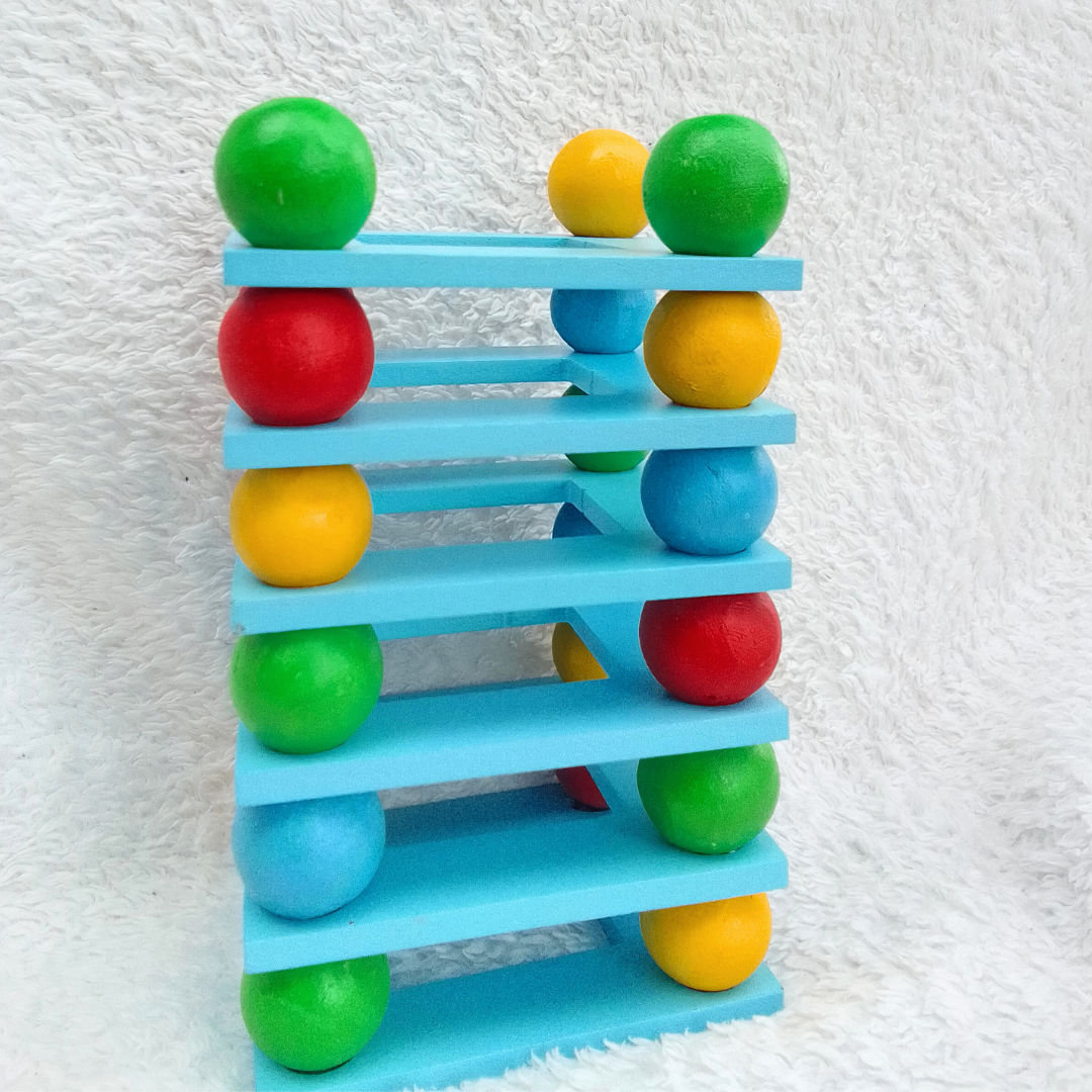 Wooden Ball Stacking Tower