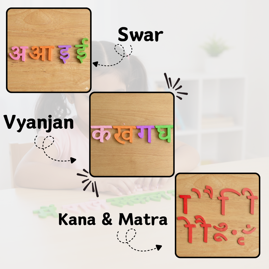 Wooden Hindi Varnamala