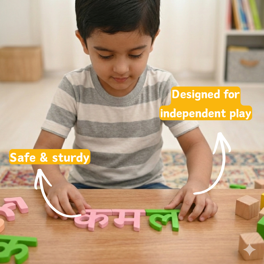 Wooden Hindi Varnamala