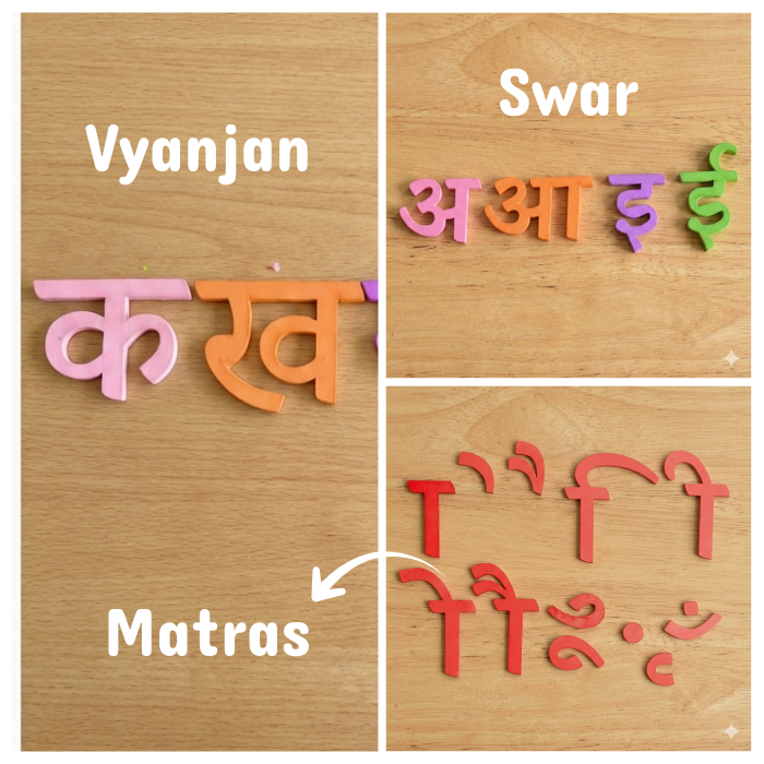 Wooden Hindi Varnamala