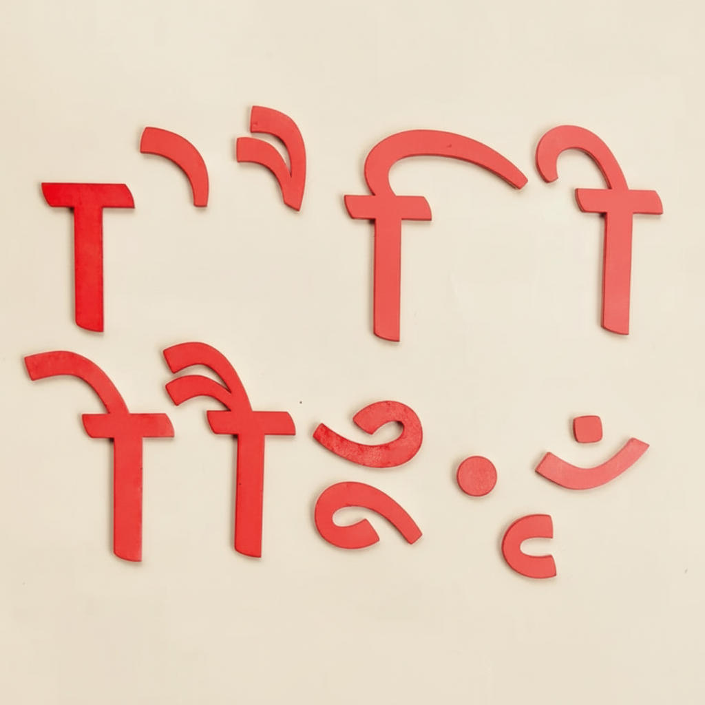 Wooden Marathi Varnamala