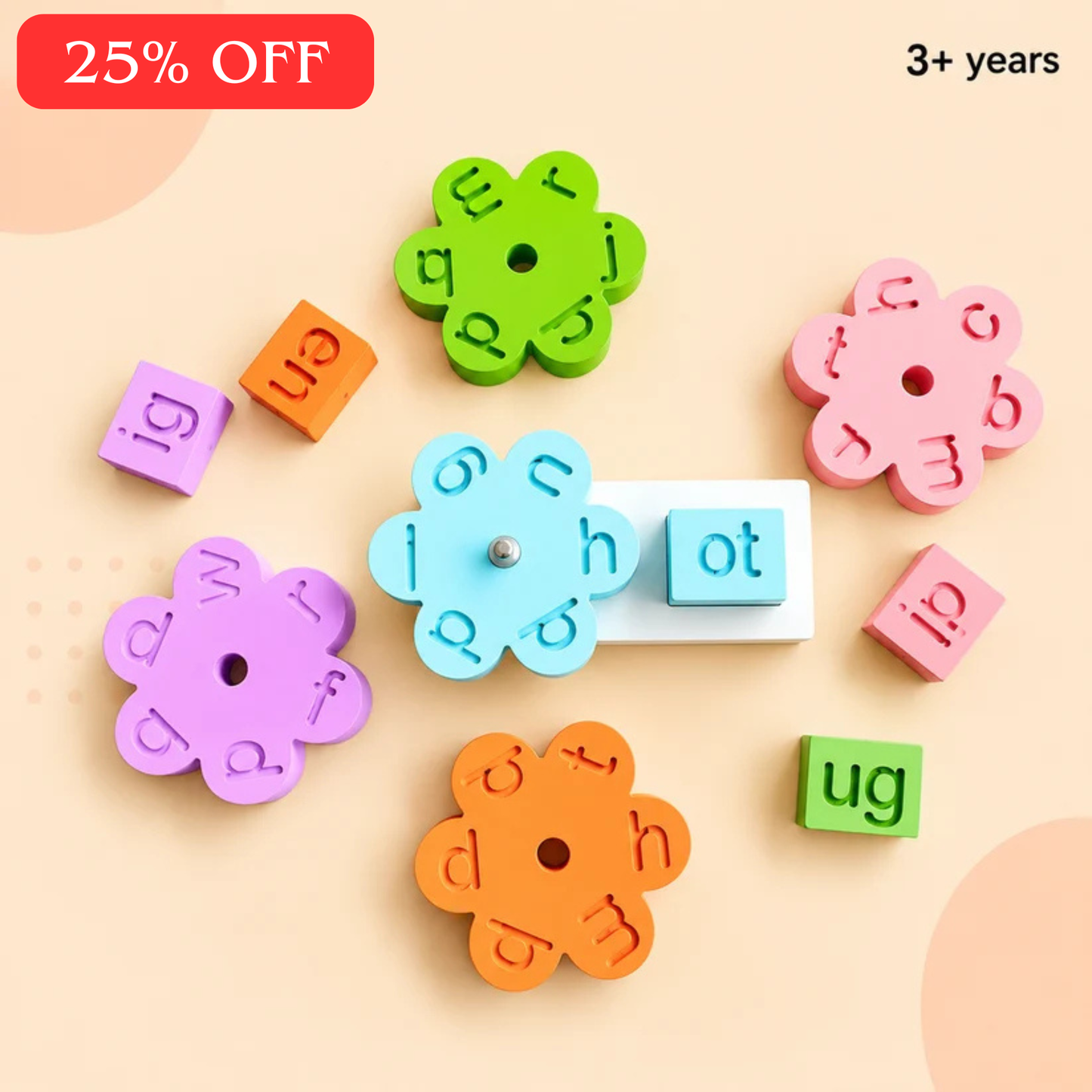 Wooden Three Letter Words Toy