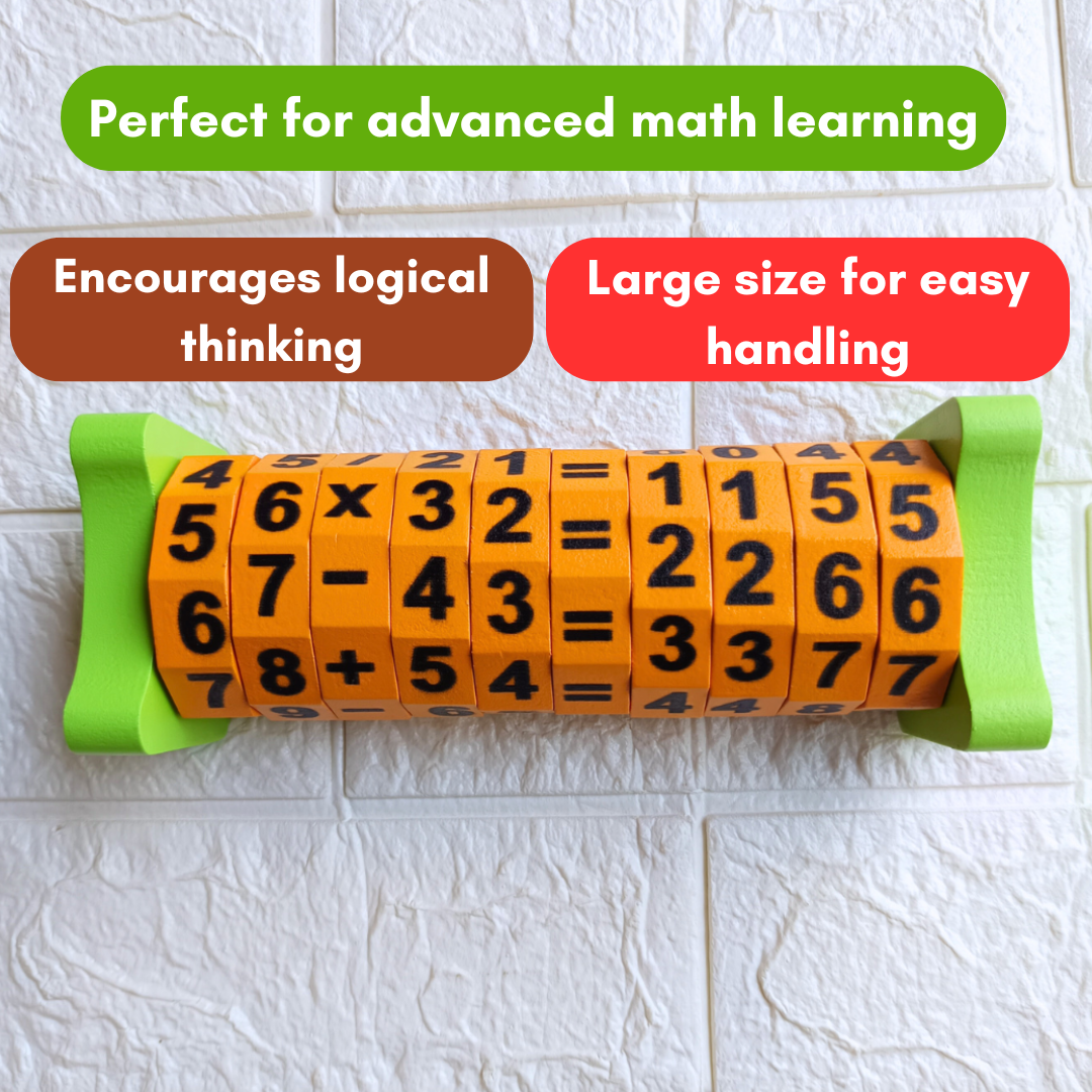 Wooden 4 Digit Math Wheel