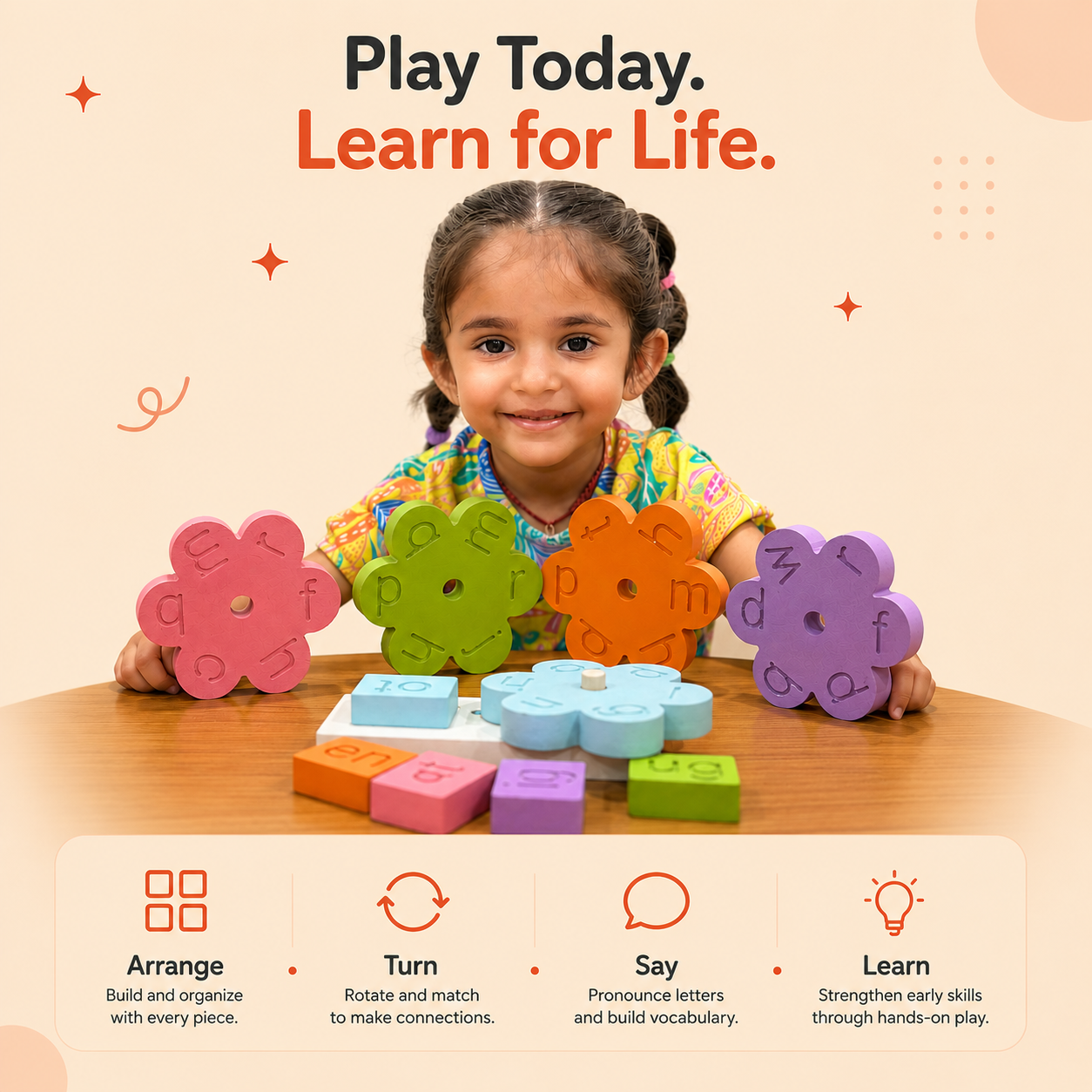 Wooden Three Letter Words Toy