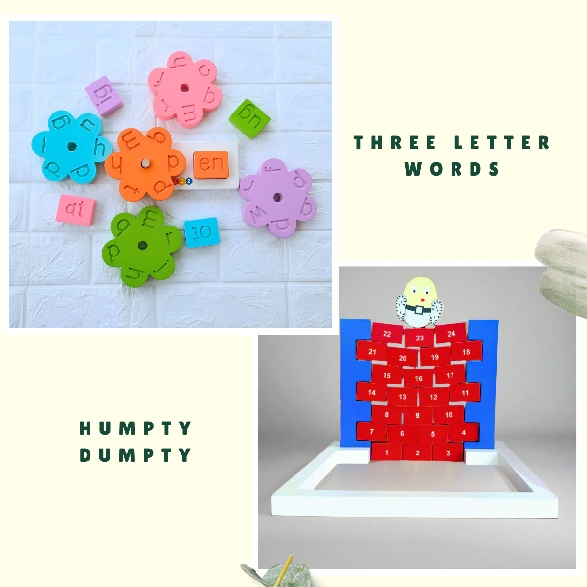 3 Letter Words And Humpty Dumpty Toy Combo