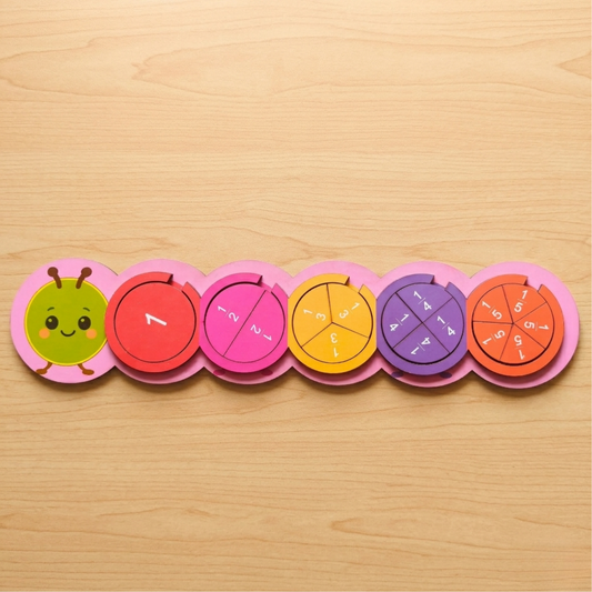 Wooden Fraction Caterpillar