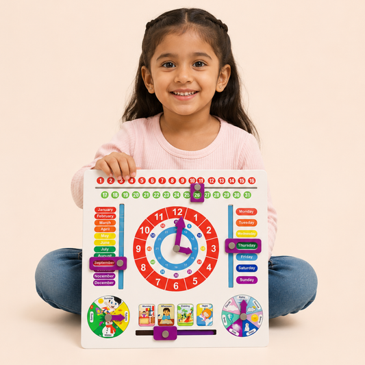Wooden Weather & Calendar Clock Toy