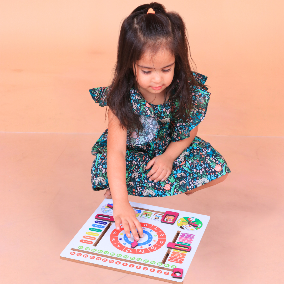 Wooden Weather & Calendar Clock Toy