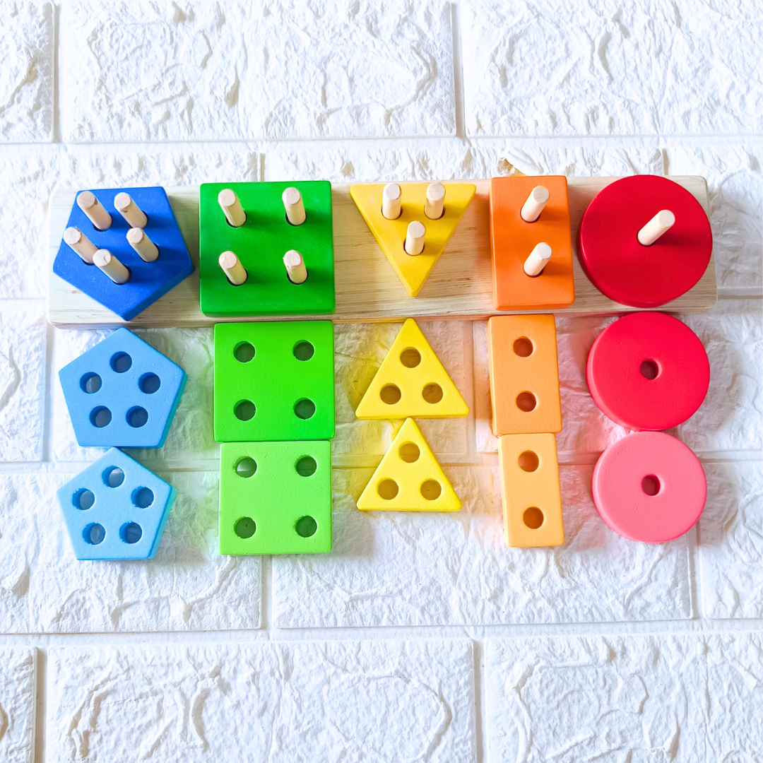 Shapes Stacker Toy - Learn 5 Shapes