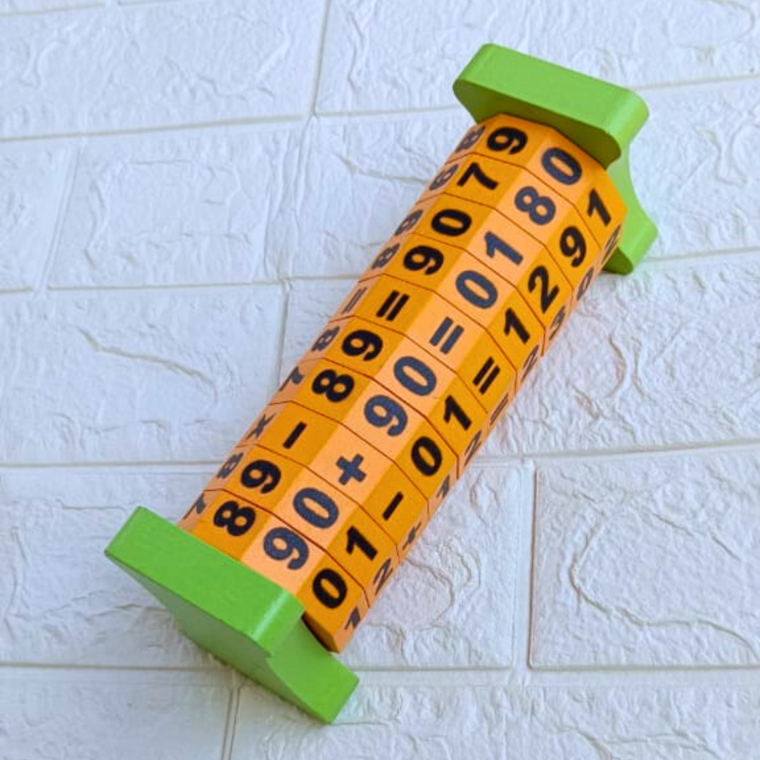 Wooden 4 Digit Math Wheel