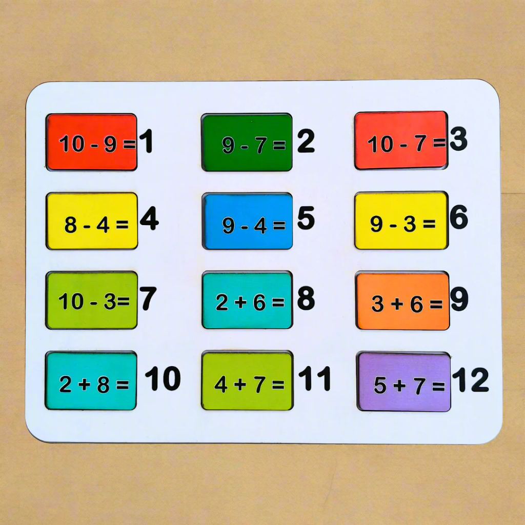 Wooden Math Puzzle Board