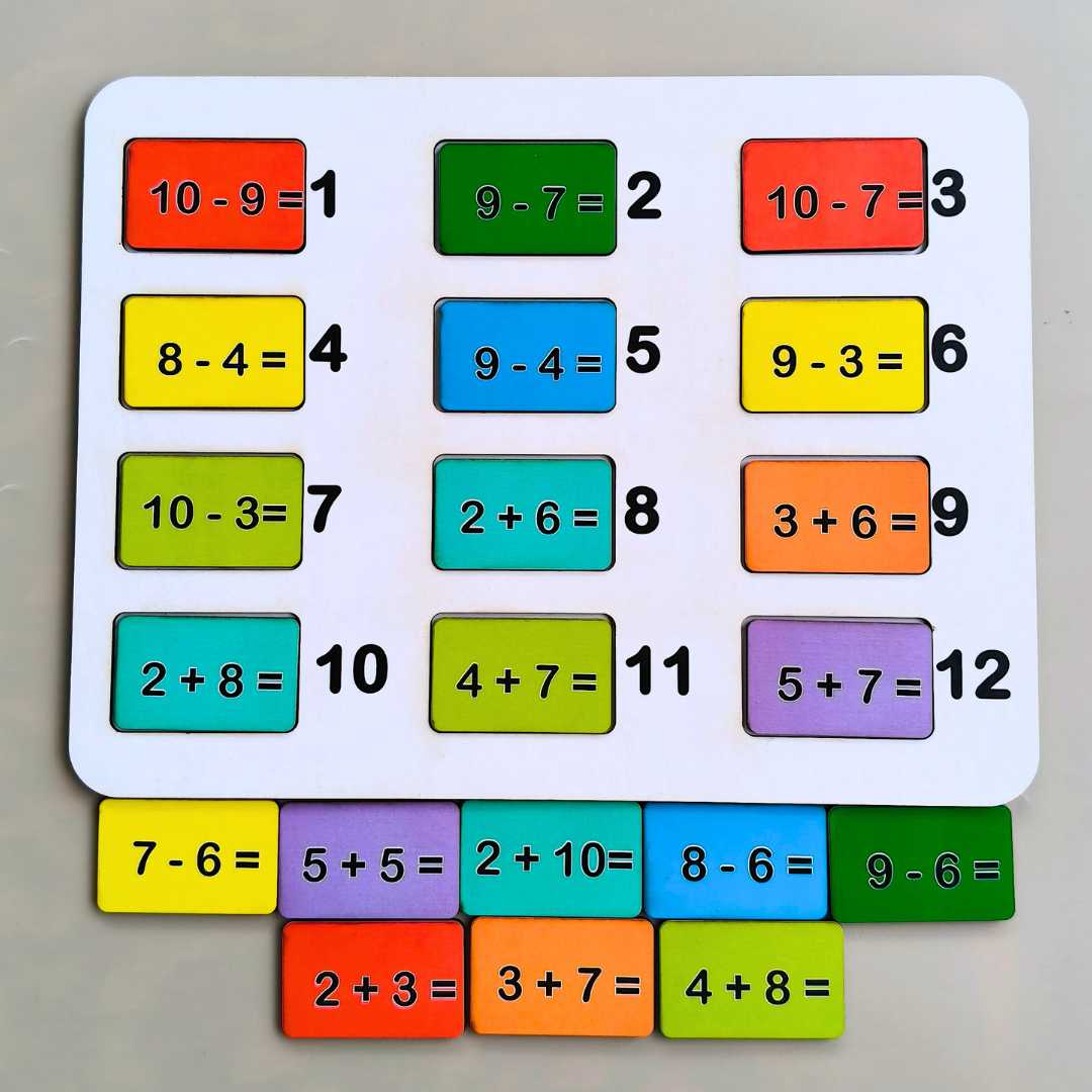 Wooden Math Puzzle Board