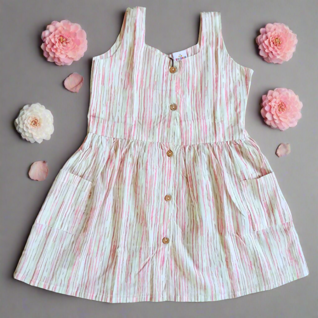 Sunshine Stripe 100% Organic Cotton Frock