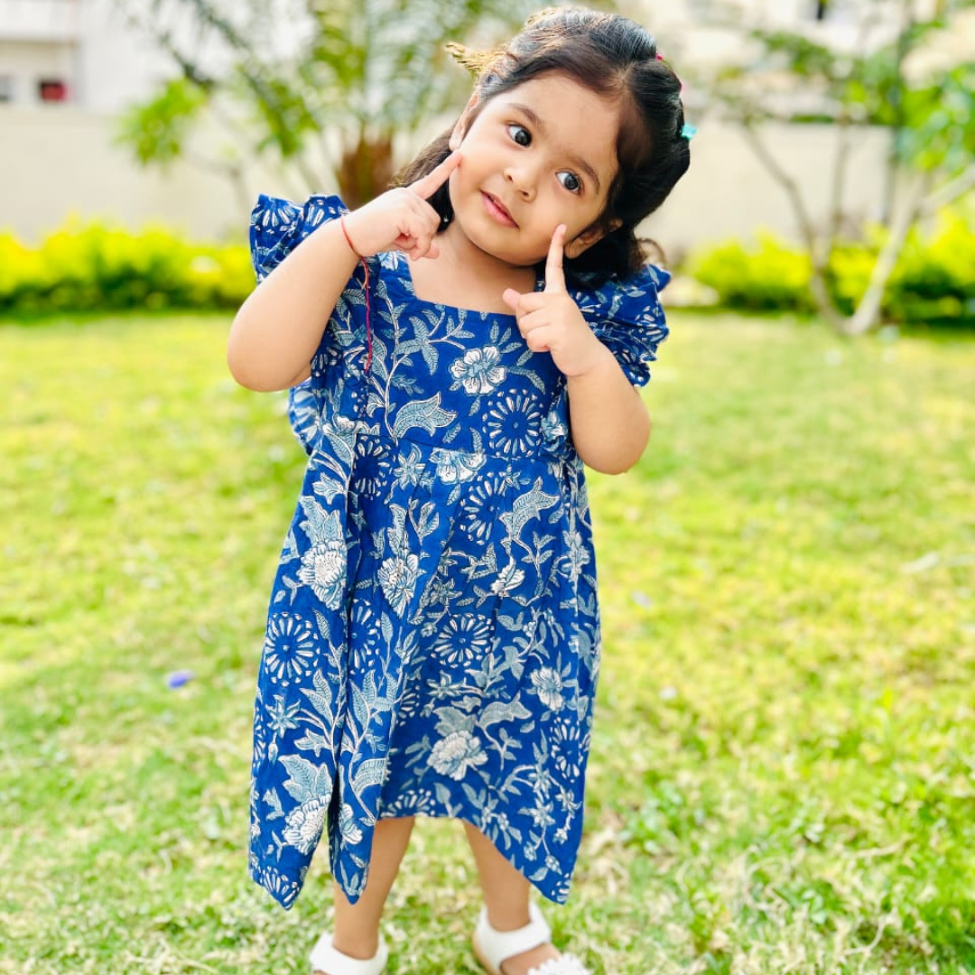 Pure Cotton Purple Dress