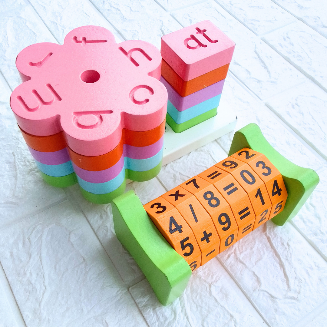 Kid Math Rotationg Wheel Set 3 Letter Words And Math Wheel Combo – Hawbeez