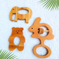 Neem Wood Teethers & Funny Bunny Wooden Rattle