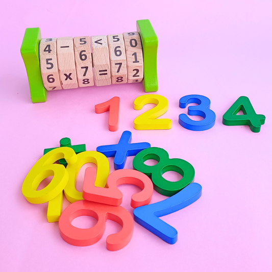 Math Wheel And English Number Toy Combo