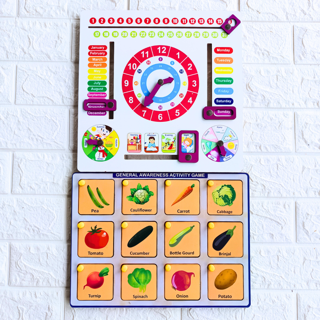 Shape Clock Matching Wooden weather clock & shape matching game combo| Wooden montessori ...